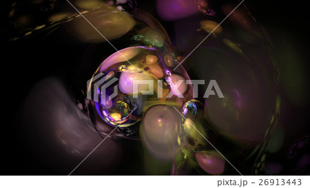 Colorful curves and balls abstract background 26913443