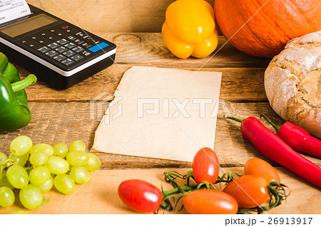 cash register and paper on the table 26913917