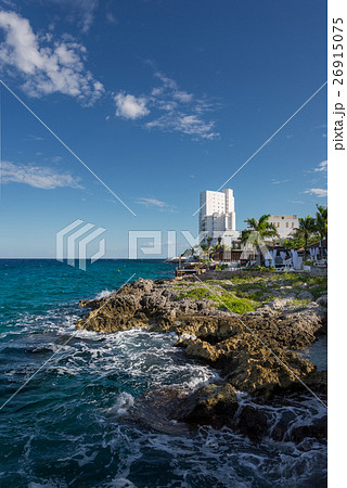 rock coast Cozumel Mexico caribbean sea rock coast Cozumel Mexico caribbean sea 26915075