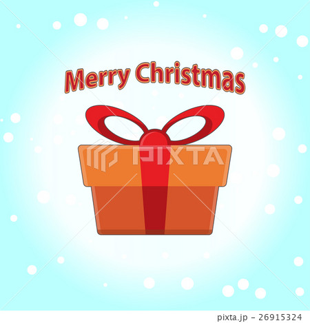 Gift box with big bow flat 26915324