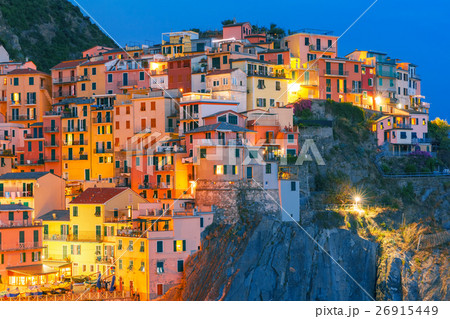 Night Manarola, Cinque Terre, Liguria, Italy 26915449