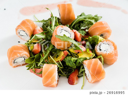 sushi with strawberry sushi with strawberry 26916995