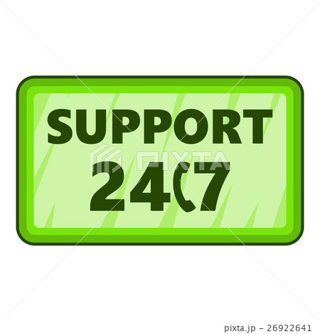All day support icon, cartoon style 26922641