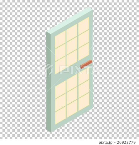 House door with glass icon, cartoon style House door with glass icon, cartoon style 26922779