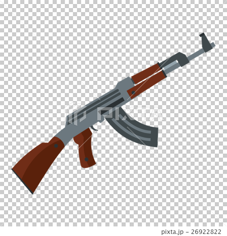 Submachine gun icon, flat style - Stock Illustration [26922822] - PIXTA