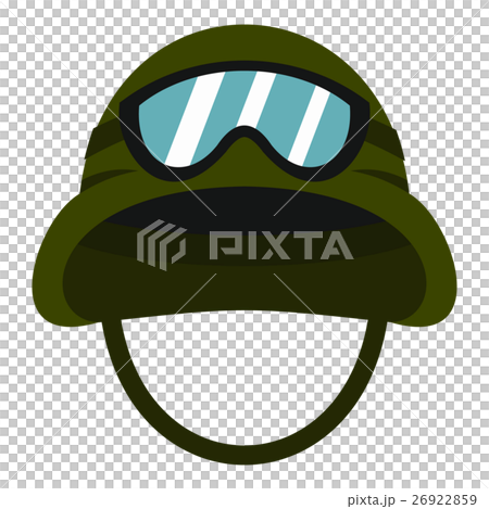 Military metal helmet icon, flat style 26922859
