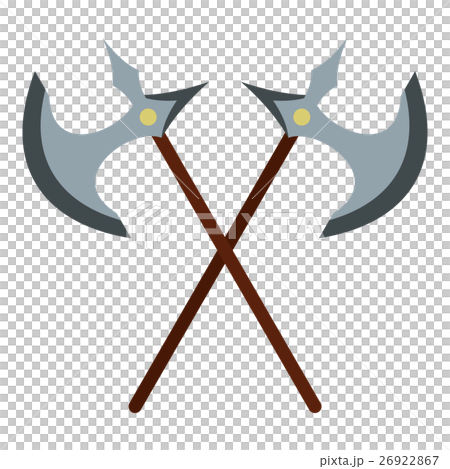 Medieval battle axe icon, flat style 26922867