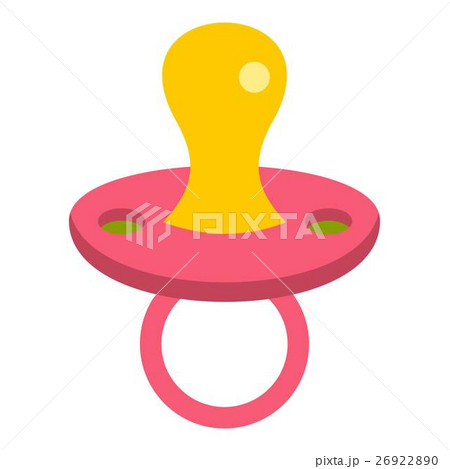 Baby pacifier icon, flat style Baby pacifier icon, flat style 26922890