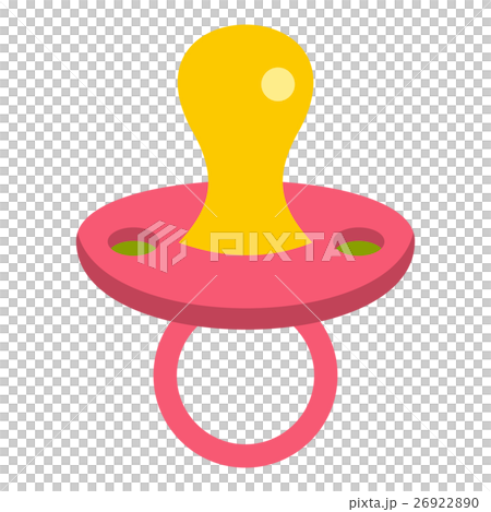 Baby pacifier icon, flat style 26922890