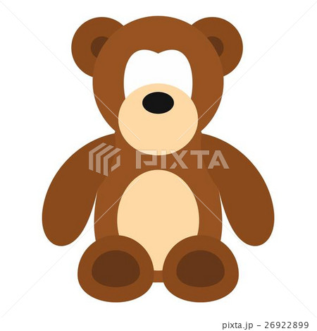 Bear toy icon, flat style 26922899