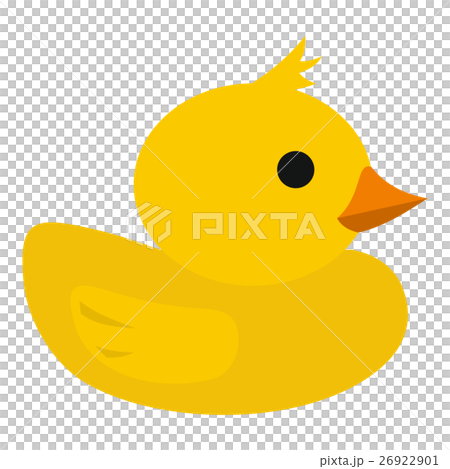 Yellow rubber duck icon, flat style Yellow rubber duck icon, flat style 26922901