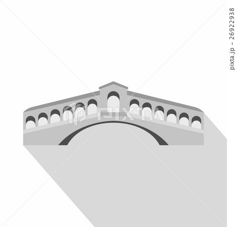 Rialto Bridge, Venice icon, flat style Rialto Bridge, Venice icon, flat style 26922938