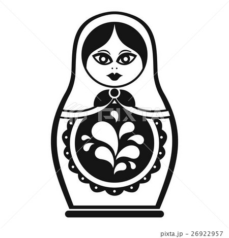 Matryoshka icon, simple style 26922957