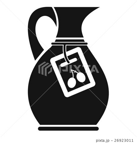 Jug with olive oil icon, simple style Jug with olive oil icon, simple style 26923011