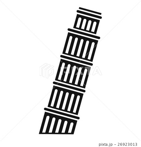 Tower of pisa icon, simple style 26923013