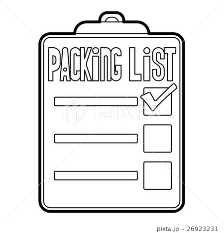 Packing list icon, outline style 26923231