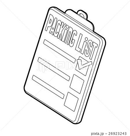 Packing list icon, outline style Packing list icon, outline style 26923243