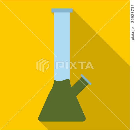 Glass bong for smoking marijuana icon, flat style Glass bong for smoking marijuana icon, flat style 26923757