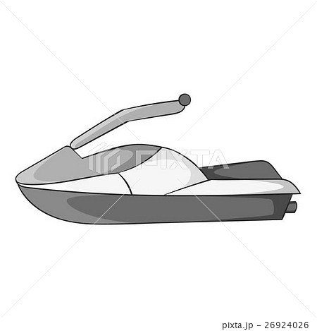 Jet ski icon, gray monochrome style 26924026