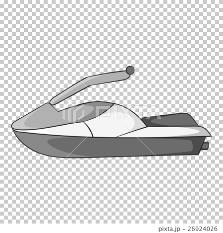 Jet ski icon, gray monochrome style 26924026