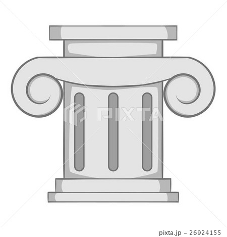 Roman column icon, gray monochrome style Roman column icon, gray monochrome style 26924155