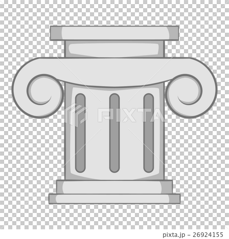 Roman column icon, gray monochrome style Roman column icon, gray monochrome style 26924155