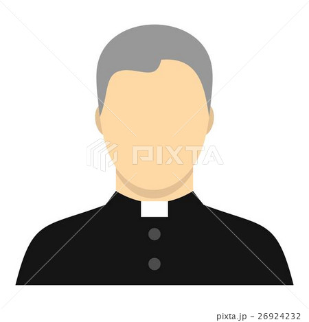 Catholic priest icon, flat style 26924232