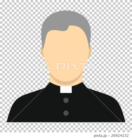 Catholic priest icon, flat style 26924232