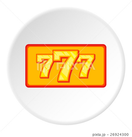 Lucky seven icon, flat style 26924300