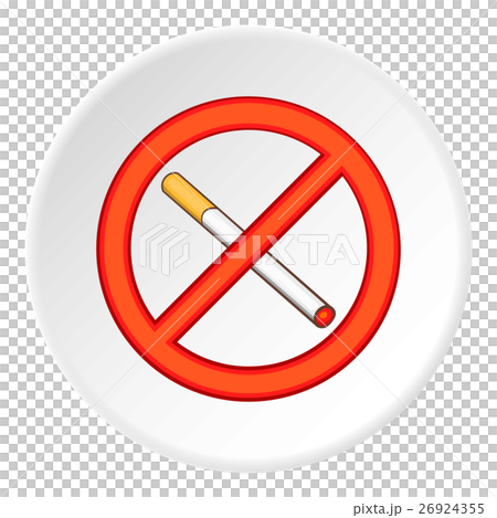 No smoking icon, flat style 26924355