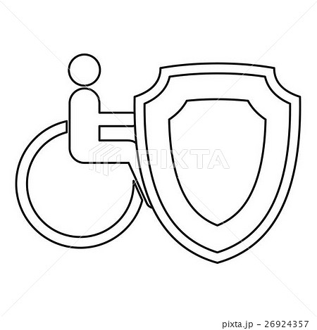 Insurance disabled concept icon, outline style 26924357