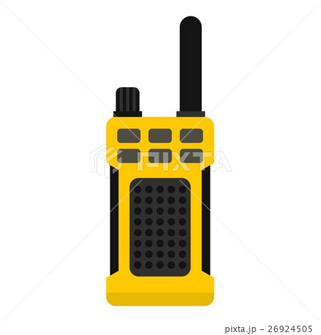 Portable radio transmitter icon, flat style 26924505