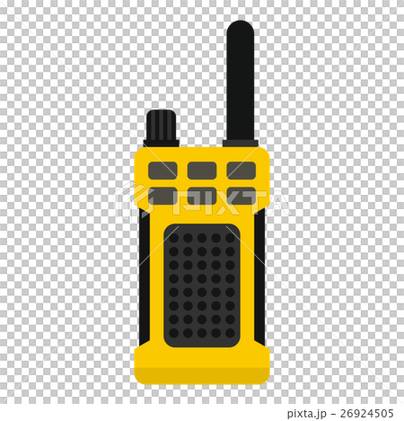 Portable radio transmitter icon, flat style 26924505