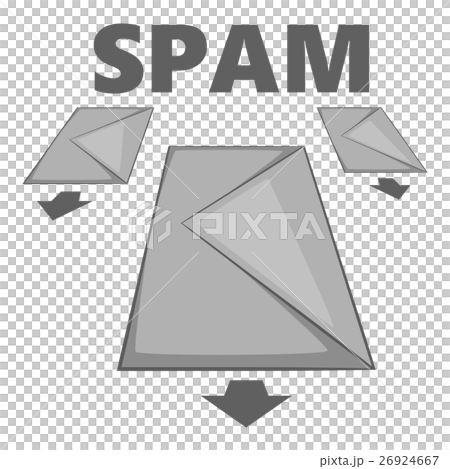 Spam e-mails icon, gray monochrome style 26924667