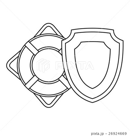 Lifebuoy icon, outline style 26924669