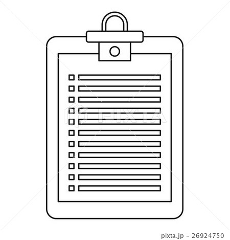 Checklist icon, outline style 26924750