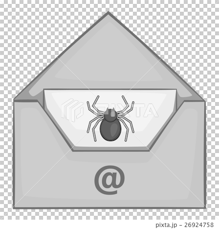 Virus in e-mail icon, gray monochrome style Virus in e-mail icon, gray monochrome style 26924758