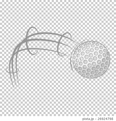 Kick of golf ball icon, gray monochrome style 26924798