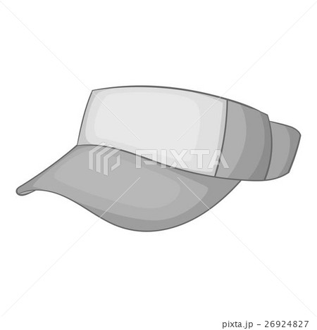 Cap without top icon, gray monochrome style 26924827