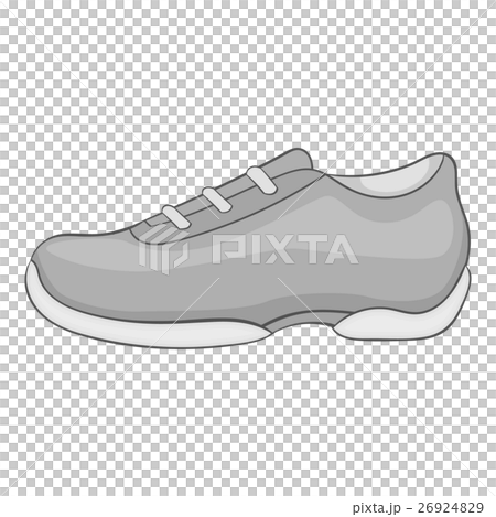 Men sneakers icon, gray monochrome style Men sneakers icon, gray monochrome style 26924829