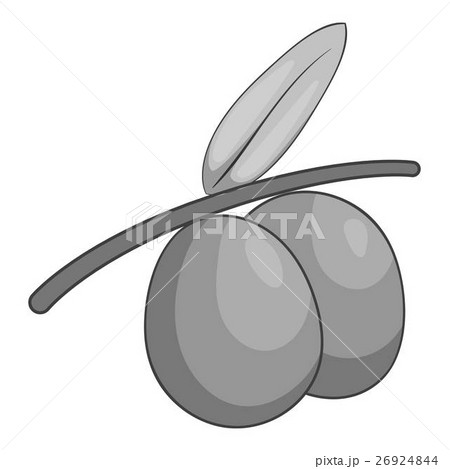 Olive branch icon, gray monochrome style 26924844