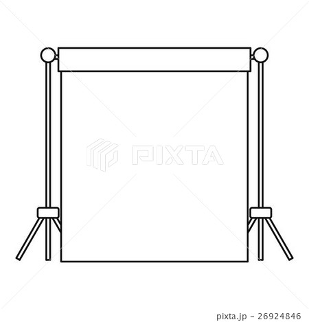 Backdrop stand with backdrop icon, outline style 26924846