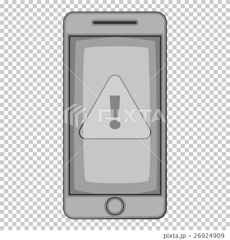 Warning on mobile phone icon Warning on mobile phone icon 26924909