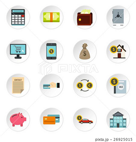 Banking icons set, flat style Banking icons set, flat style 26925015