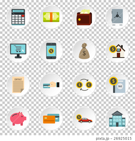 Banking icons set, flat style Banking icons set, flat style 26925015