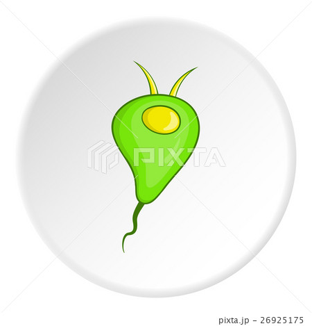 Bacterial cell icon, cartoon style 26925175