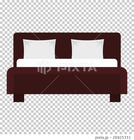 Double bed icon, flat style 26925331