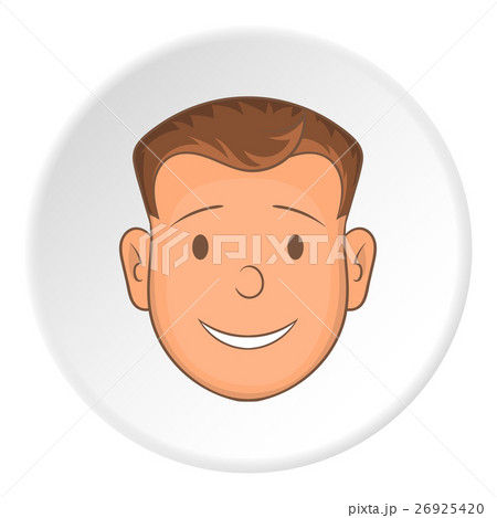 Male face icon, cartoon style Male face icon, cartoon style 26925420