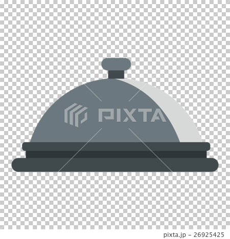 Restaurant cloche icon, flat style 26925425
