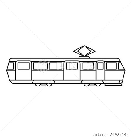 Tram icon, outline style 26925542